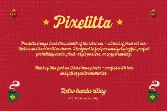 Pixelitta Font PNG with transparent background - Preview 1