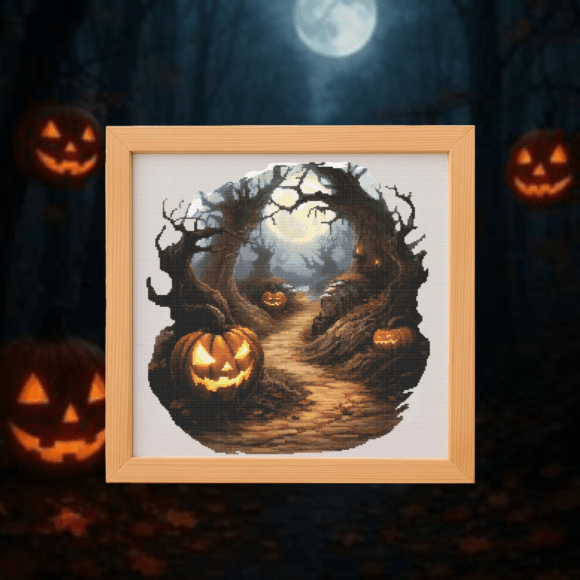 🎃Pumpkin Path Cross Stitch Pattern