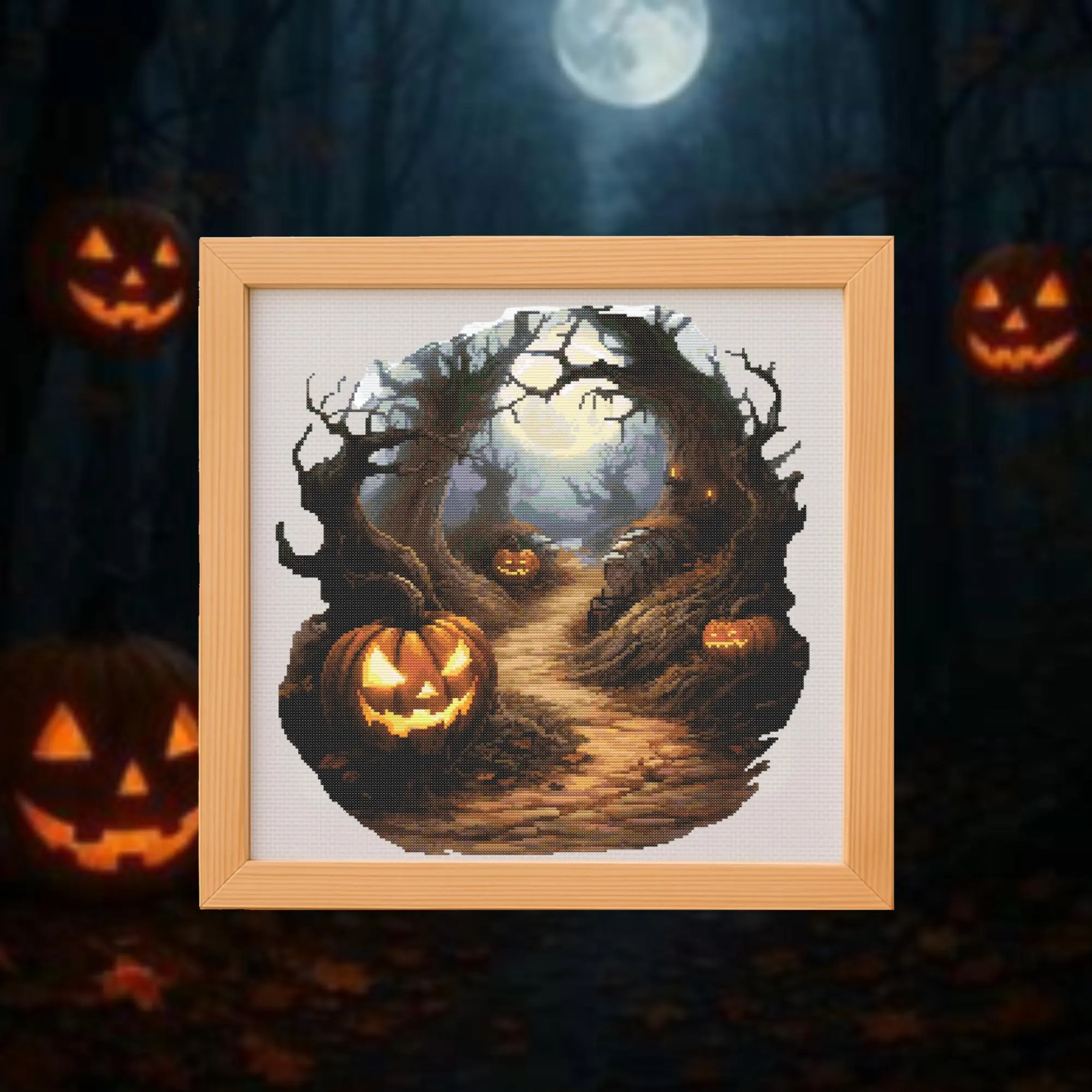 🎃Pumpkin Path Cross Stitch Pattern