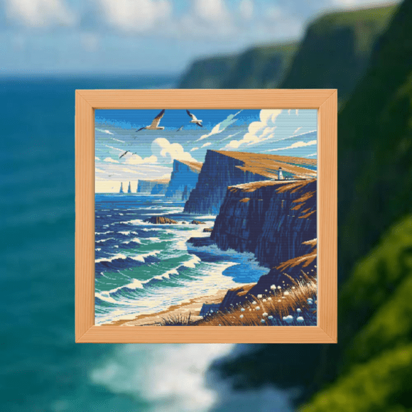 ⛵Sea Cliffs Cross Stitch Pattern