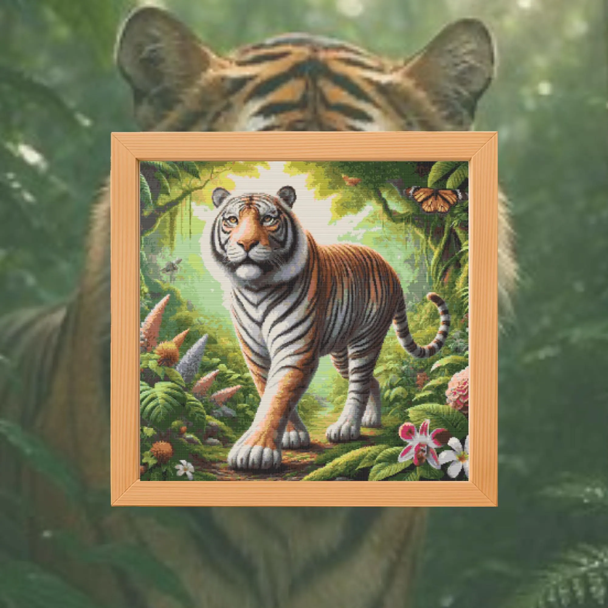 🐅Tiger in the Jungle Cross Stitch Patte