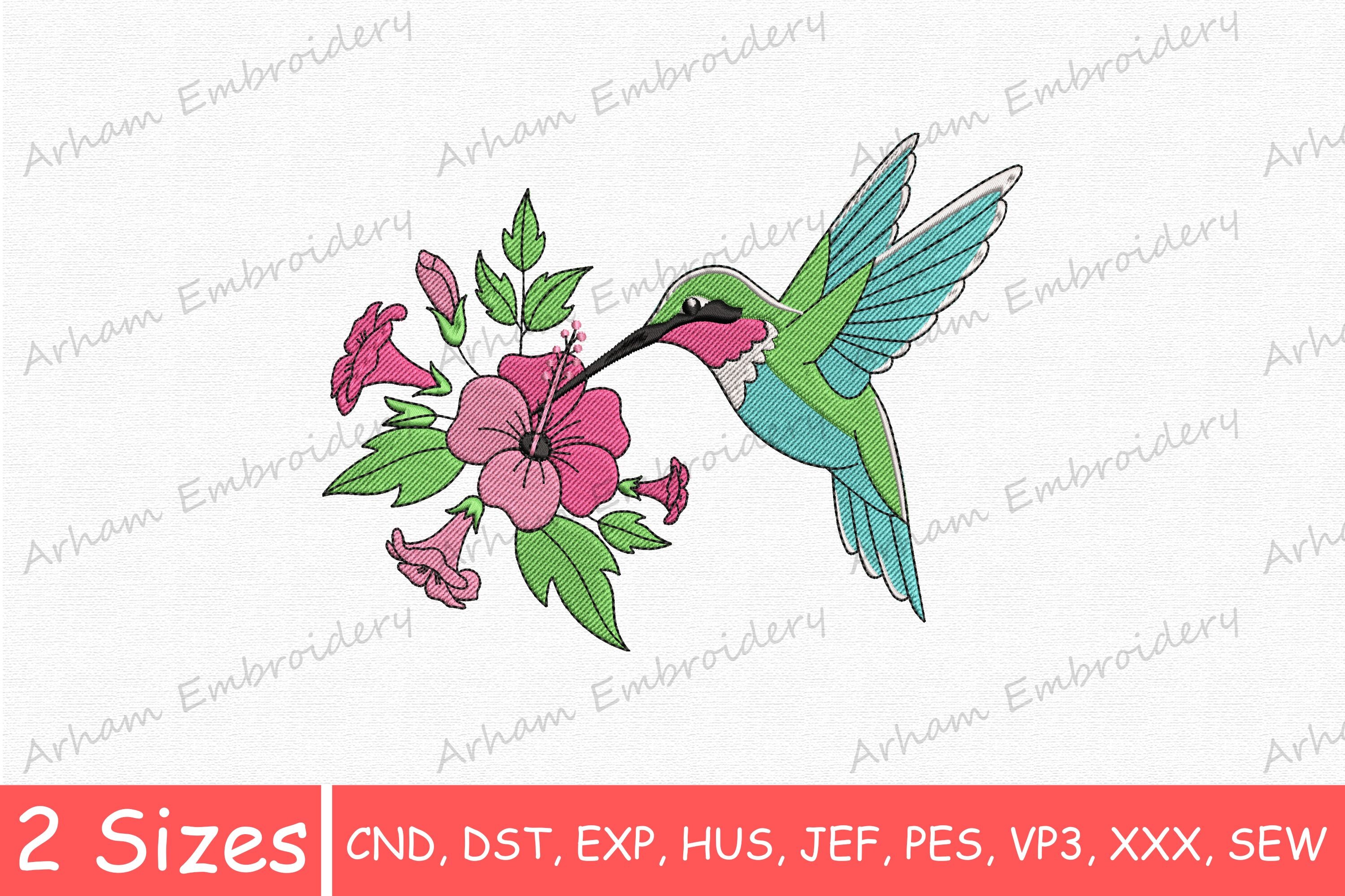 Tropical Floral Hummingbird