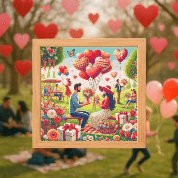 💘Valentines Day Park Cross Stitch Patte