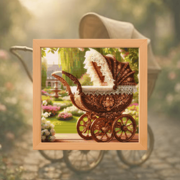 👶🏻Vintage Baby Pram Cross Stitch