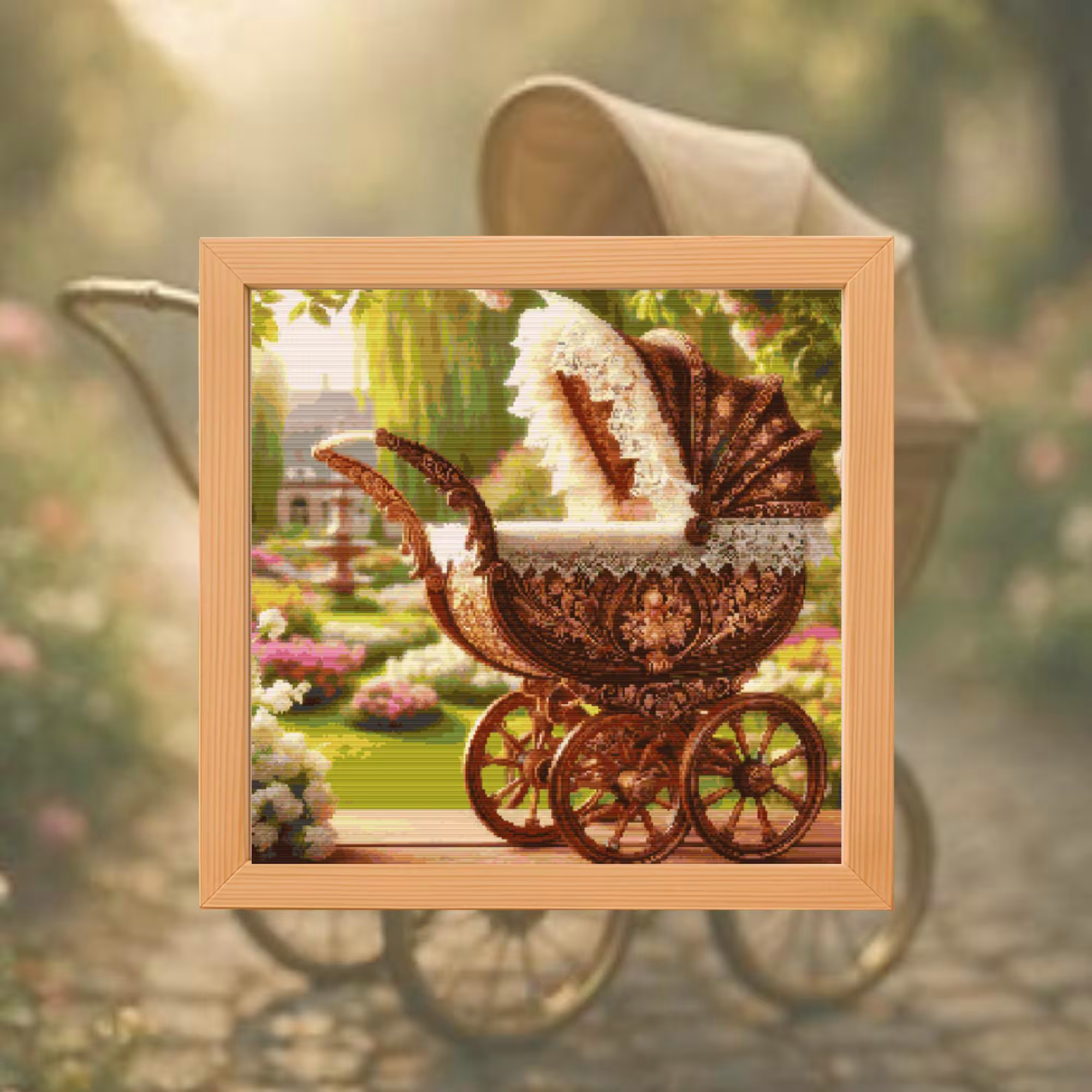👶🏻Vintage Baby Pram Cross Stitch