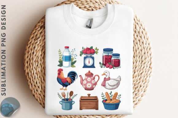 Vintage Cottage Kitchen Clipart PNG Clip