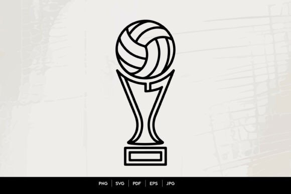 Volleyball Trophy Line Icon