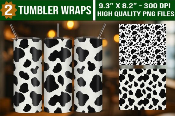Western Cow Print 20oz Tumbler Wraps