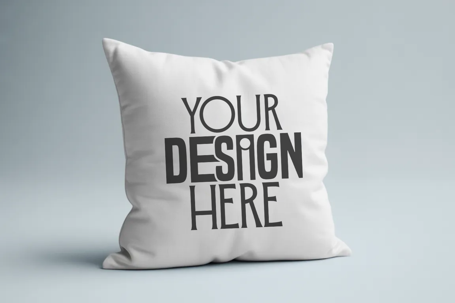 White Throw Pillow Mockup