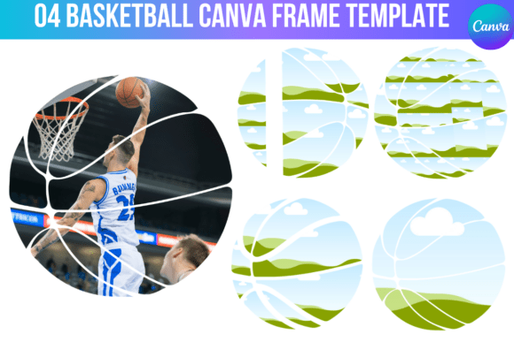 Basketball Editable Frame Dog Mom Canva Frame Template Graphic by Let's Get Craft · Creative Fabrica