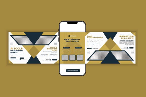 Preview of AI Tools for Real Estate Carousel Design real estate social media template