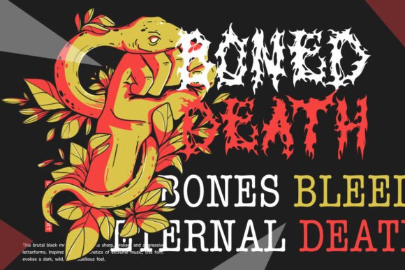 Black Domed Font - Preview 3
