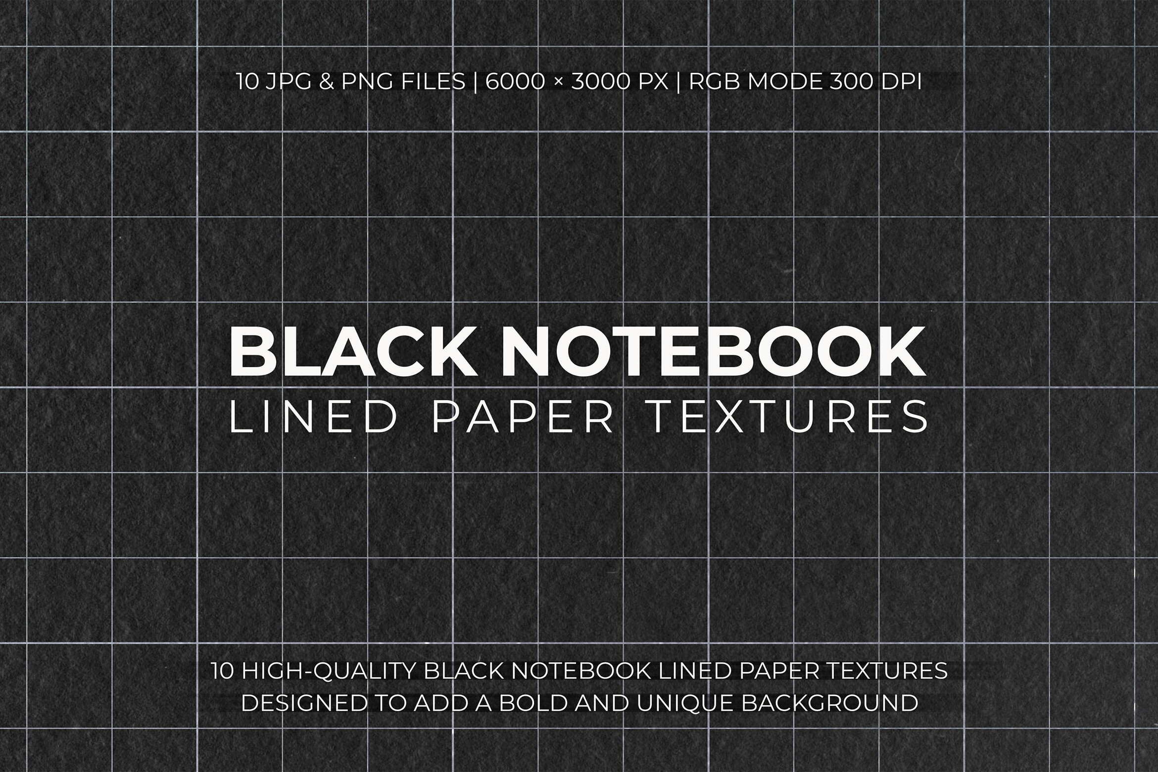 Black Notebook Lined Paper Textures