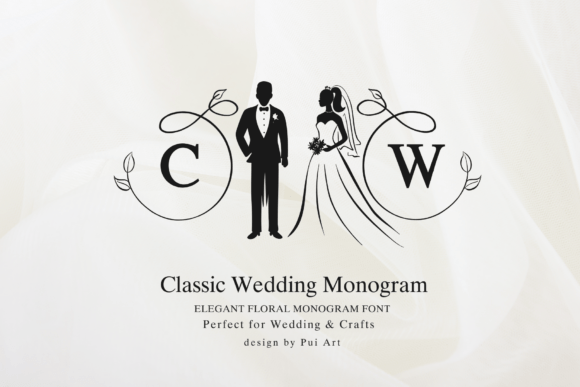 Preview specimen of Classic Wedding Monogram decorative font