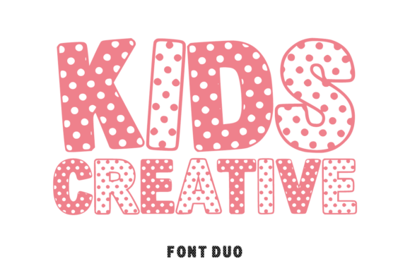Cute Dot Duo Font PNG with transparent background - Preview 1