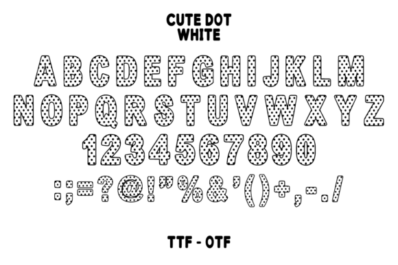 Cute Dot Duo Font PNG with transparent background - Preview 4