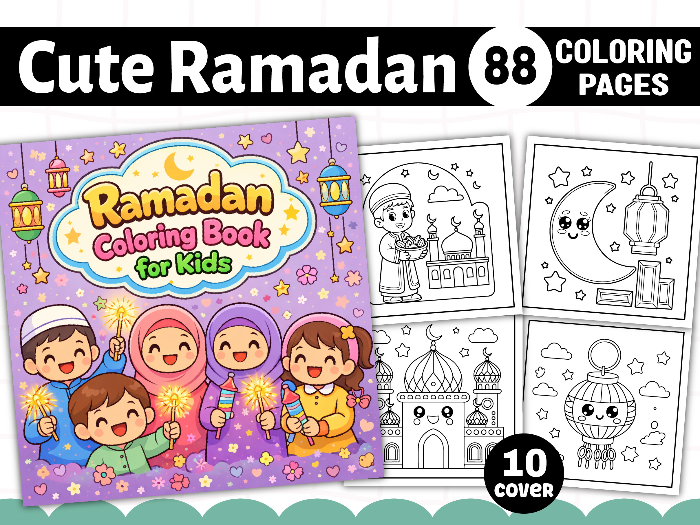 Cute Ramadan Coloring Pages for Kids