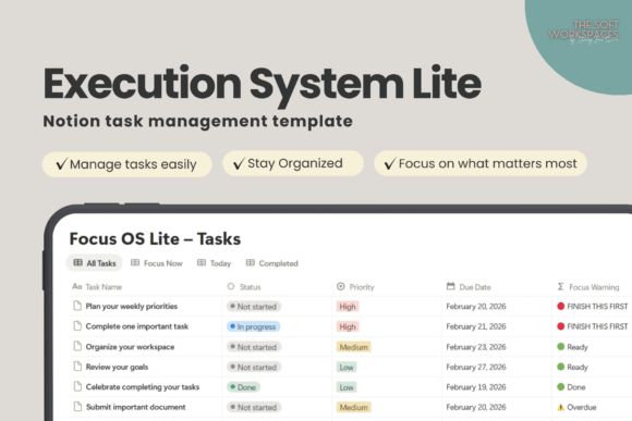 Execution System Lite – Notion Task Mana