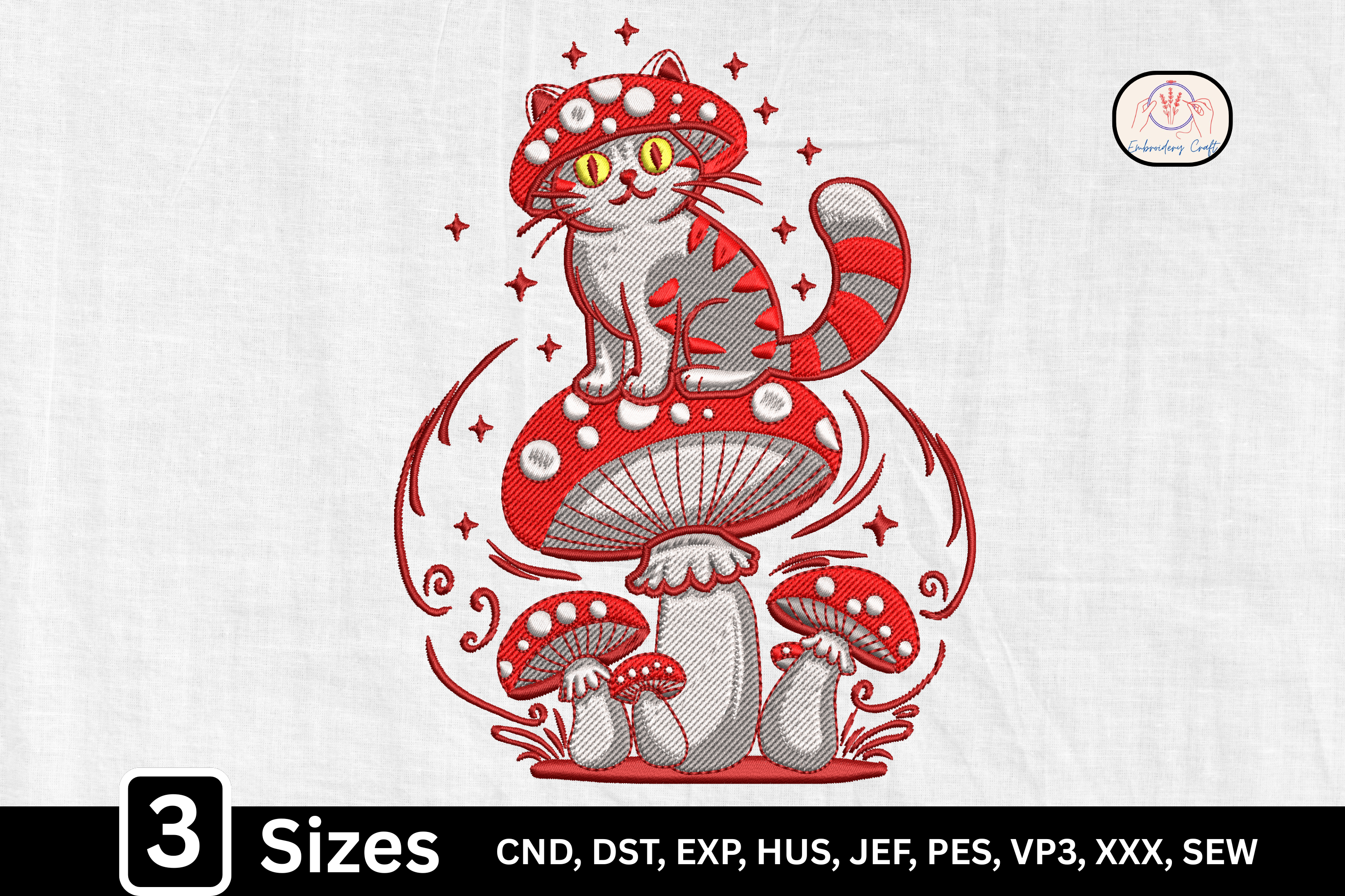 Fantasy Forest Mushroom Cat