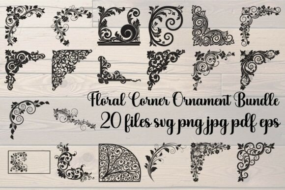 Floral Corner Ornament Bundle