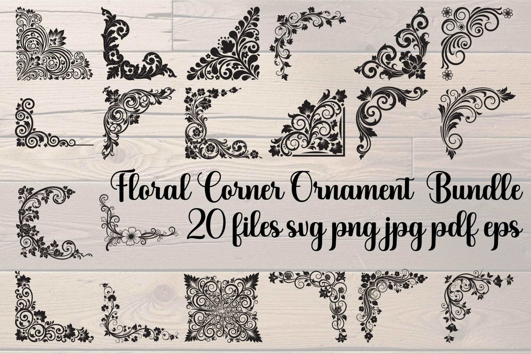 Floral Corner Ornament Bundle
