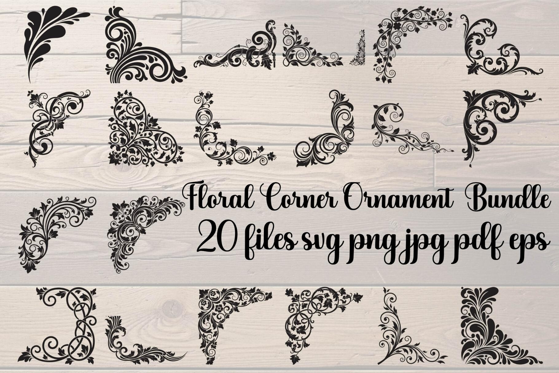 Floral Corner Ornament Bundle