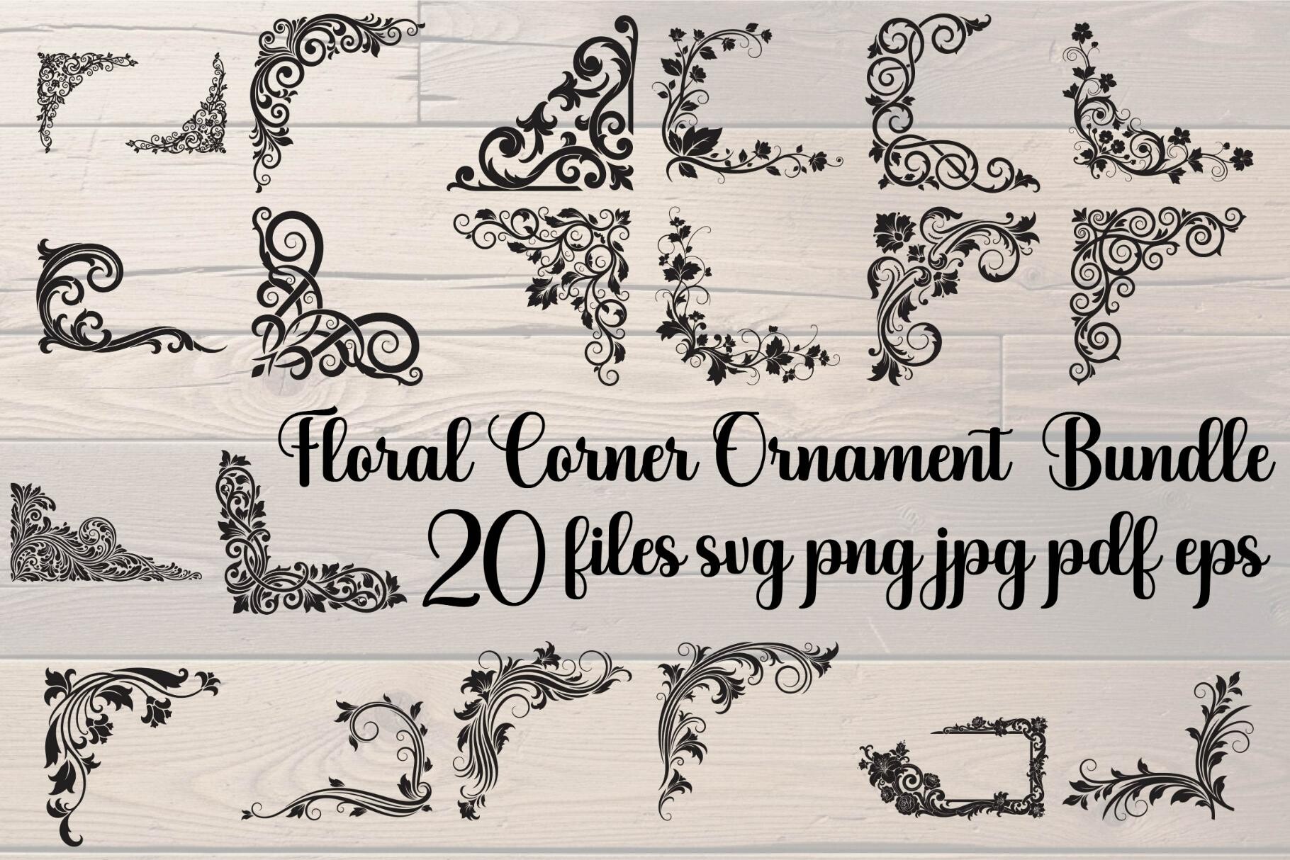 Floral Corner Ornament Bundle