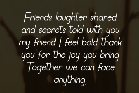 Friendships Font - Preview 3