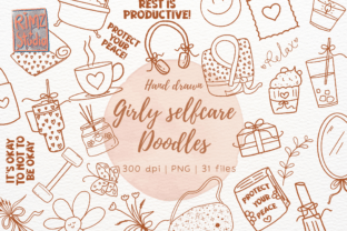 Girly Selfcare Positivity Doodle Element