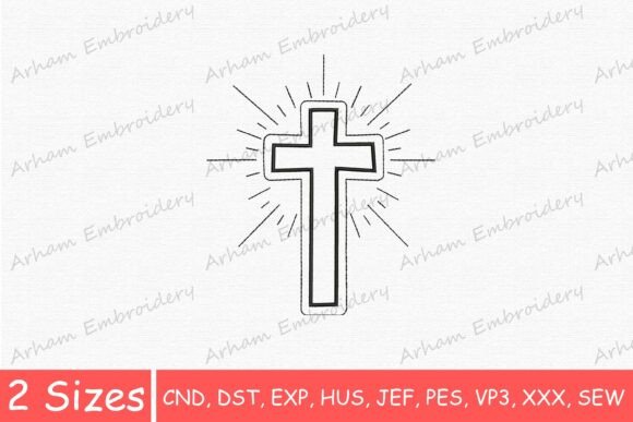 Glowing Christian Cross