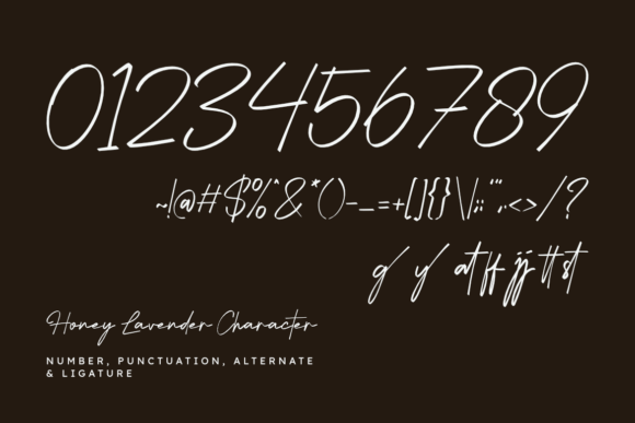 Honey Lavender Font PNG with transparent background - Preview 2