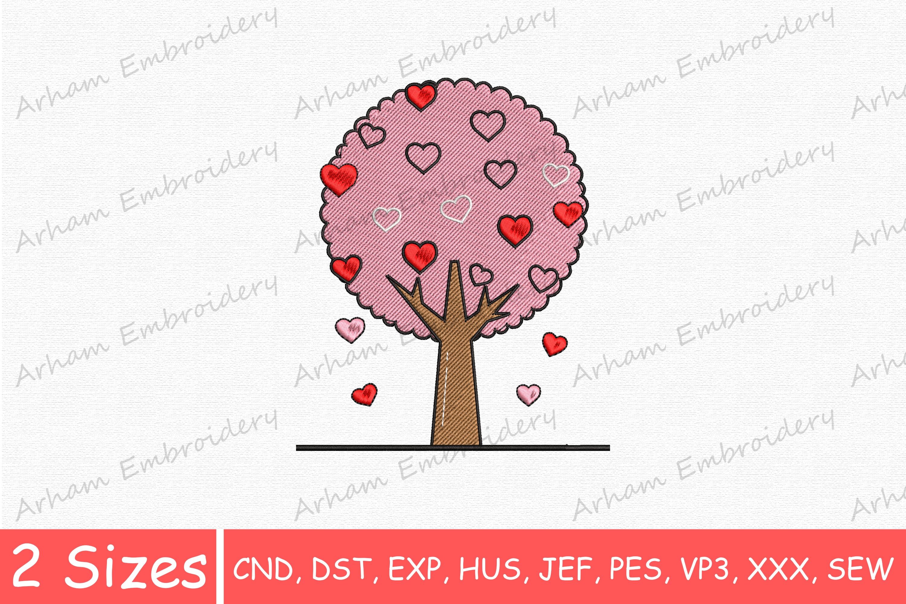 Love Tree with Falling Hearts