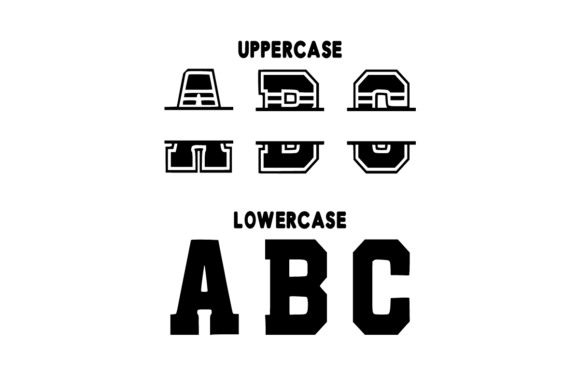 Monogram Retro Font PNG with transparent background - Preview 3