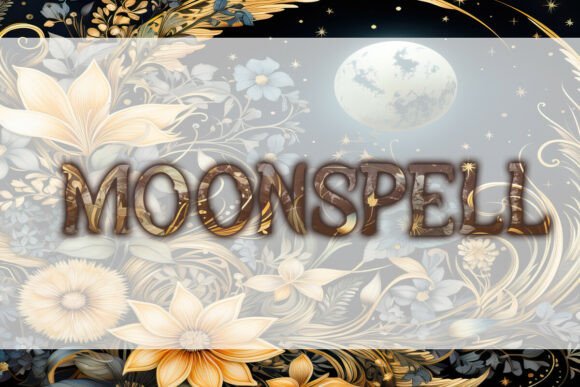 Moonspell Font PNG with transparent background - Preview 1