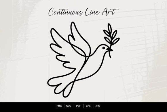 Peace Dove Line Art SVG Graphic Crafts By rsbrandingbd