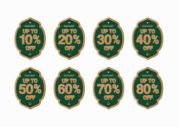 Ramadan Sale Discount Label.