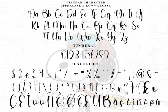 Shnoopy Font PNG with transparent background - Preview 5