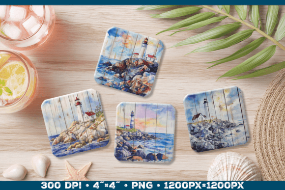 Square Coaster Sublimation Design