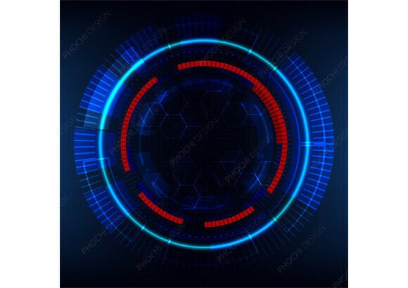 Future High Tech Circular HUD Interface