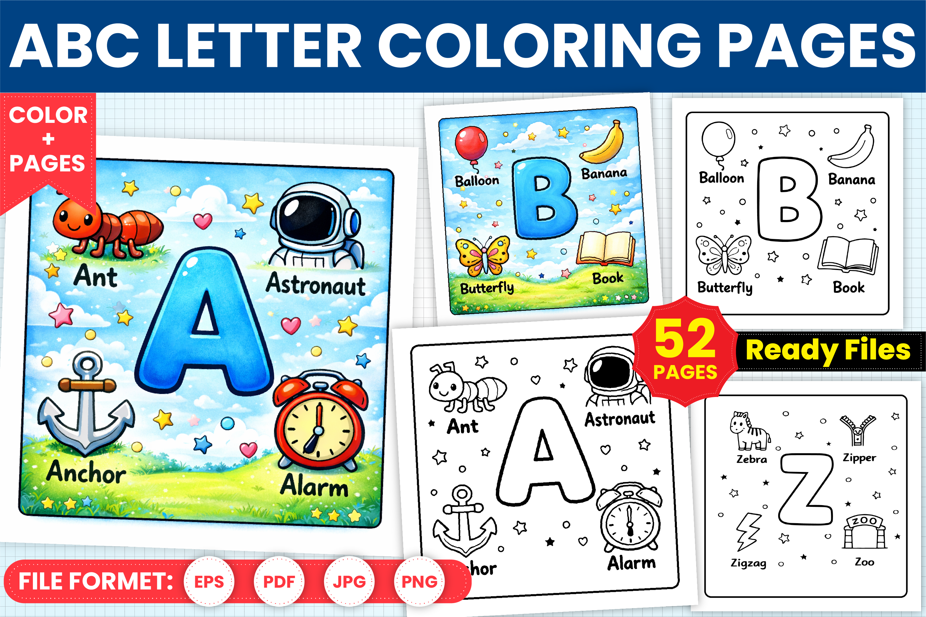 ABC Letter Coloring Pages for Kids