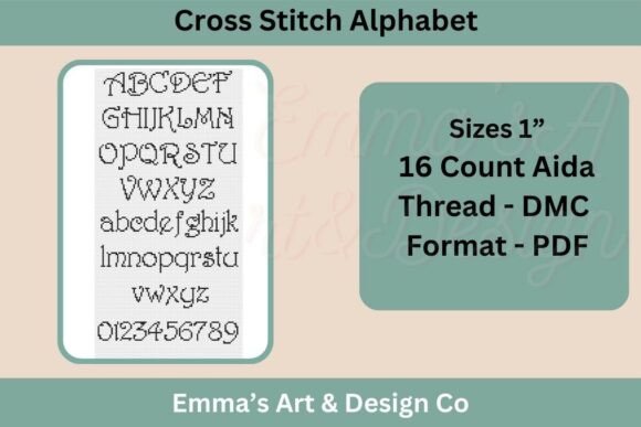 Alphabet Cross Stitch Pattern PDF