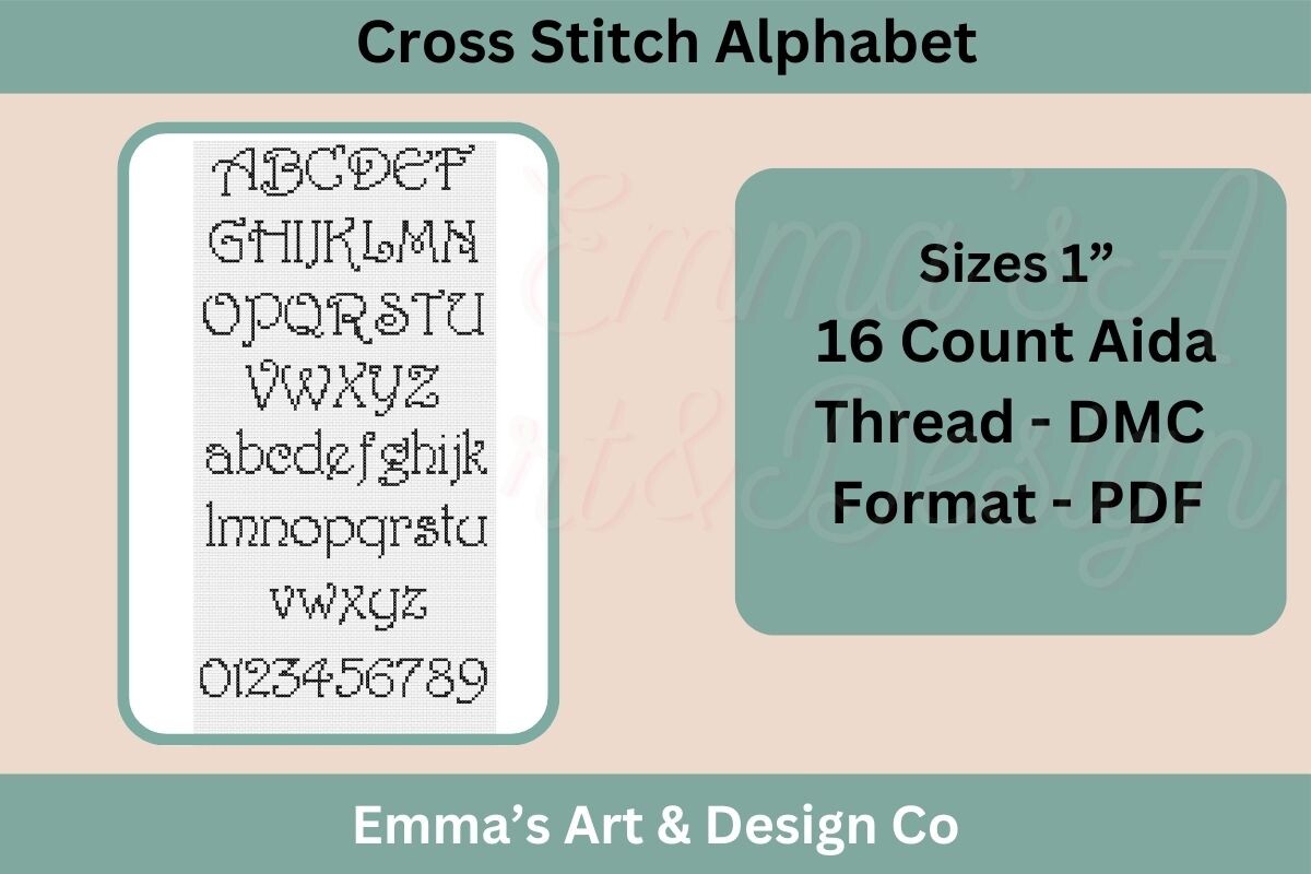 Alphabet Cross Stitch Pattern PDF