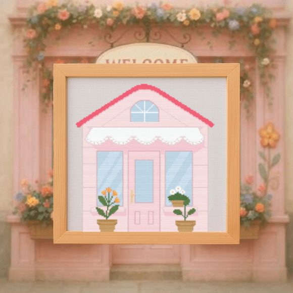🛍️Beginner Pink StoreFront Cross Stitch