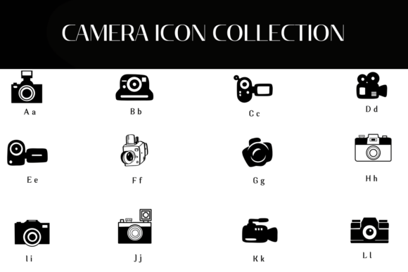 Camera Icon Collection Font - Preview 1