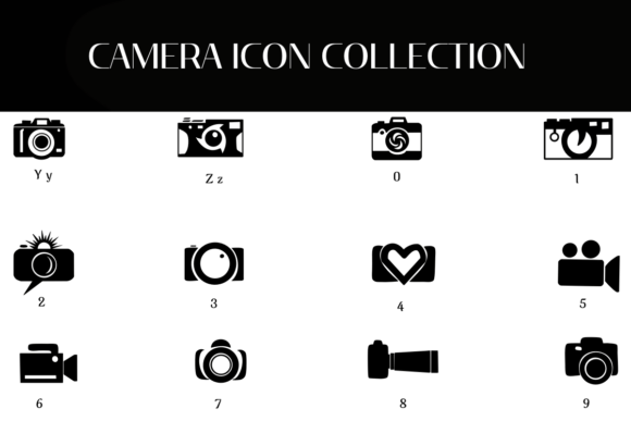 Camera Icon Collection Font - Preview 3