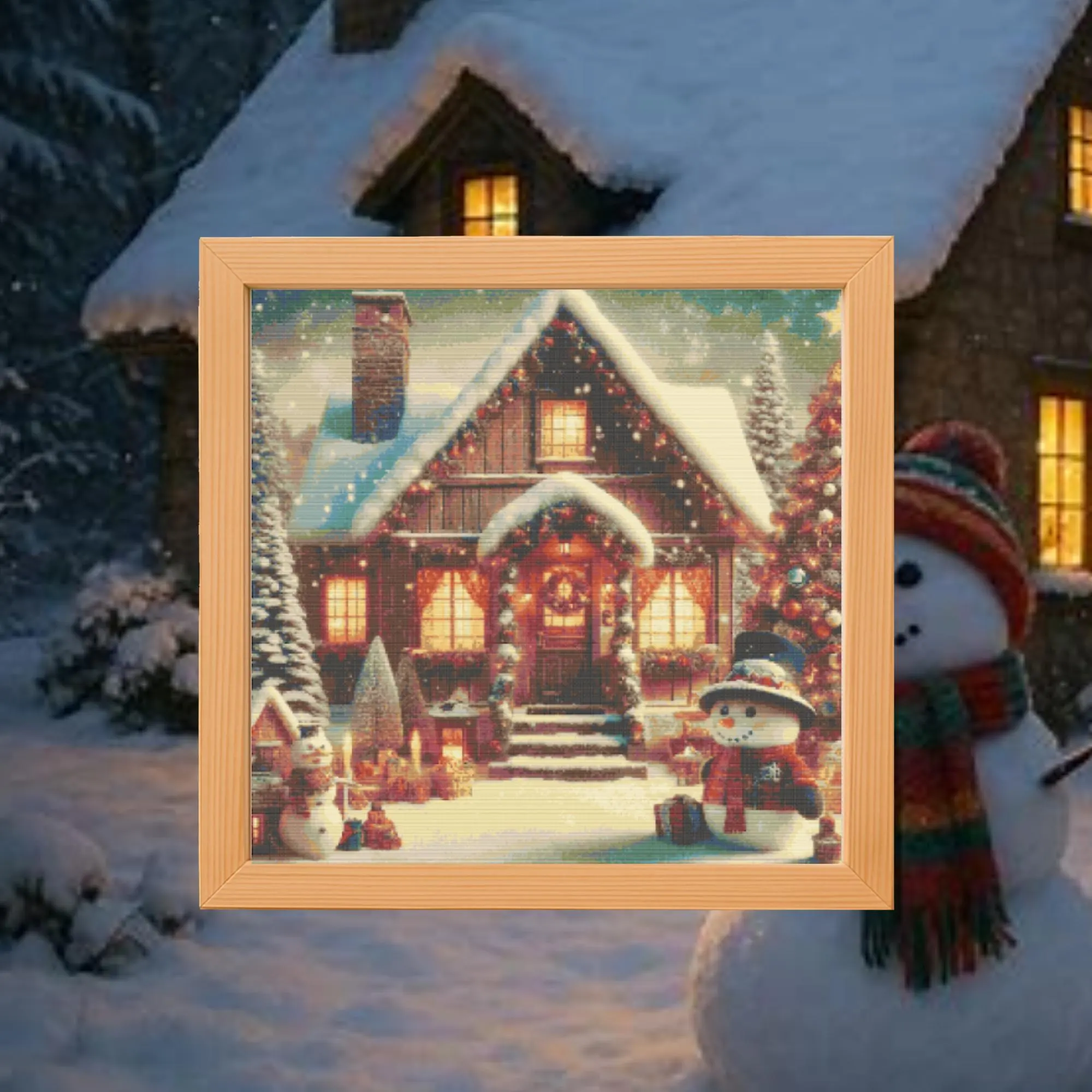 ☃️Cosy Christmas Cottage Cross Stitch Pa