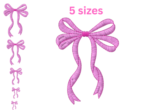 Creative Bow Embroidery Design