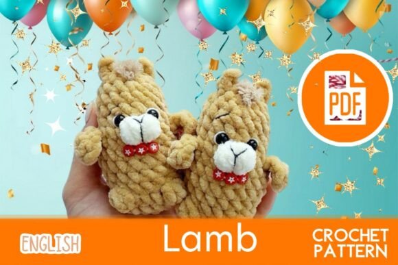 Crochet Lamb / Animal Toy / PDF