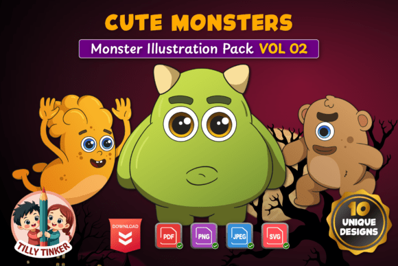 Cute Monsters Illustration Vol 02