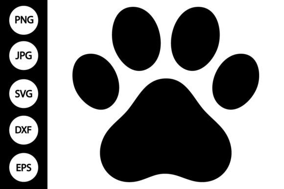 Dog Paw Print Silhouette SVG